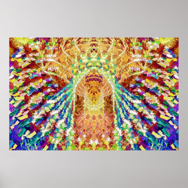 Vibrant Multicolor Psychedelic Abstract Poster (Front)