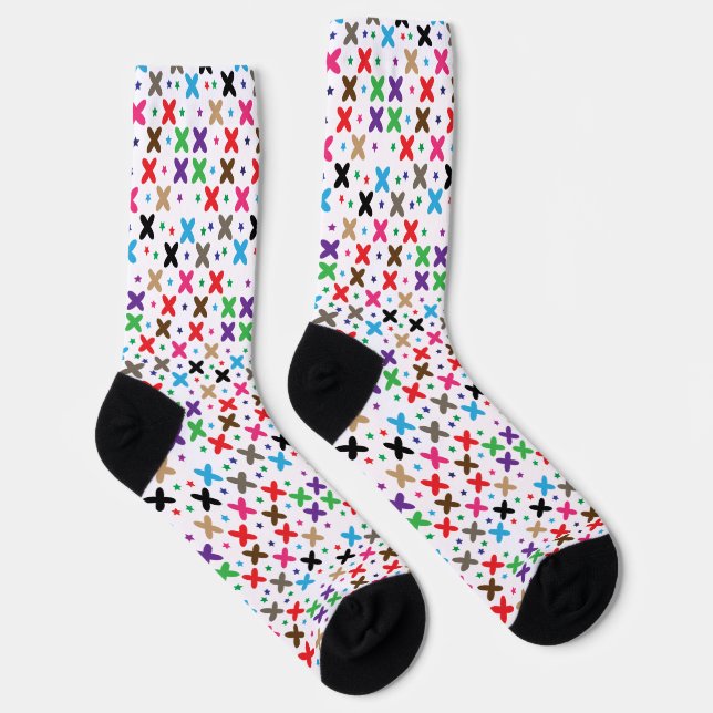 Vibrant Multicolored Star Pattern Socks (Right)