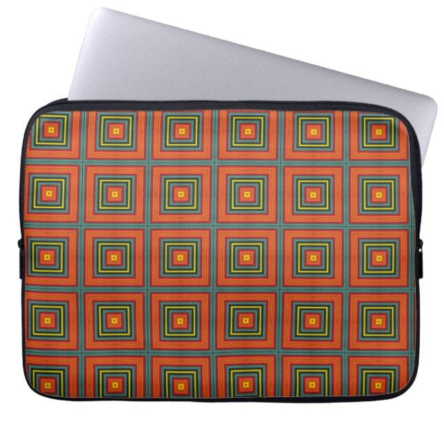  Vibrant Multicolors Wrapping Paper Laptop Sleeve (Front)