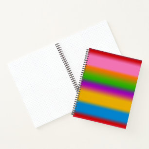 Vibrant Multicolour Rainbow Gradient Stripes  Notebook