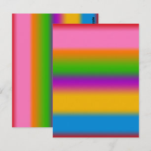 Vibrant Multicolour Rainbow Gradient Stripes Postcard
