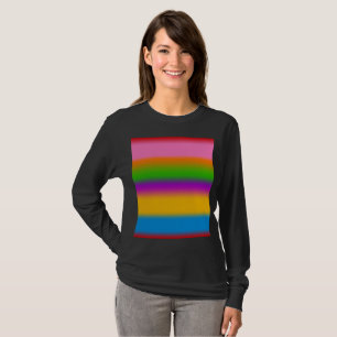Vibrant Multicolour Rainbow Gradient Stripes T-Shirt