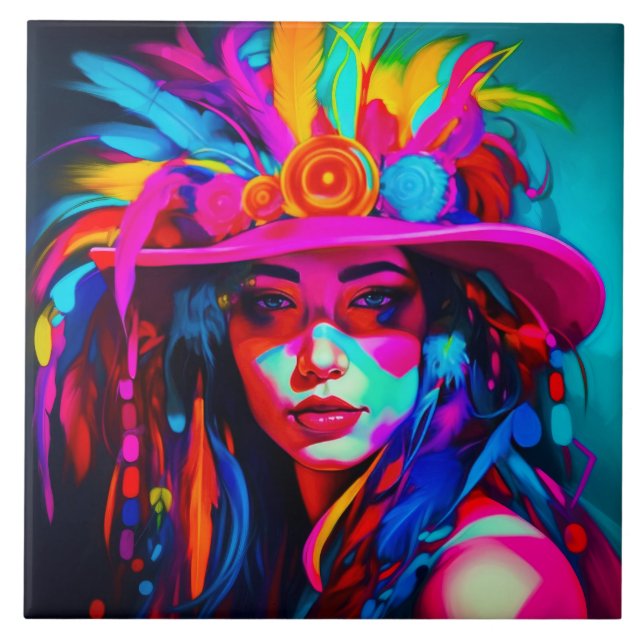 Vibrant Muse  Tile (Front)