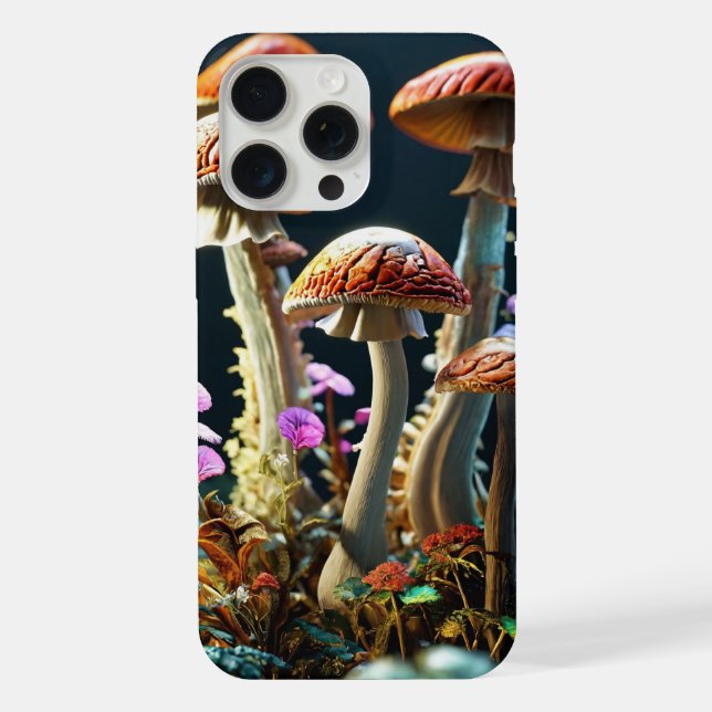 Vibrant Mushrooms iPhone Case (Back)