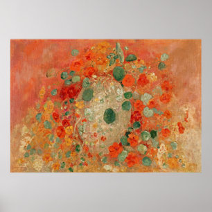 Vibrant Nasturtiums by Redon - Vibrant Flower Art Poster