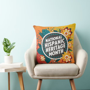 Vibrant National Hispanic Heritage Month Cushion