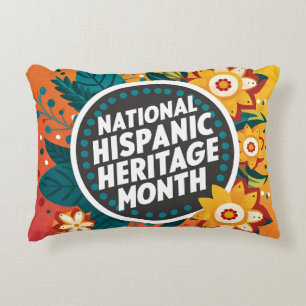 Vibrant National Hispanic Heritage Month Decorative Cushion
