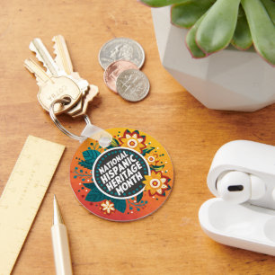 Vibrant National Hispanic Heritage Month Key Ring