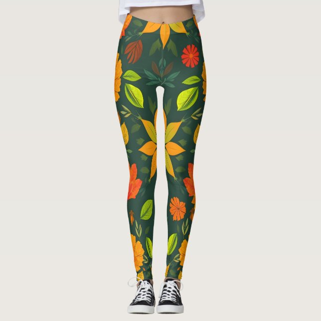 Vibrant Natural Elements Leggings (Front)