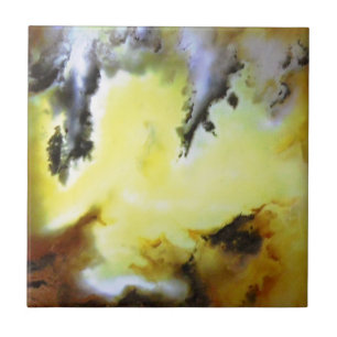 Vibrant Natural Moss Agate Photo Designed Tile