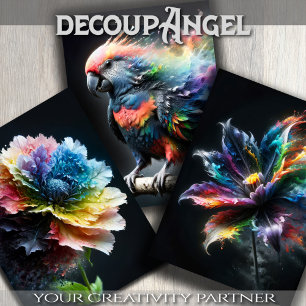 Vibrant Nature Dissolve - Decoupage - Wrapping Paper Sheet