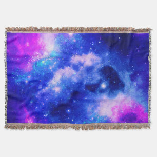 Vibrant Nebula Exploration Pattern Throw Blanket