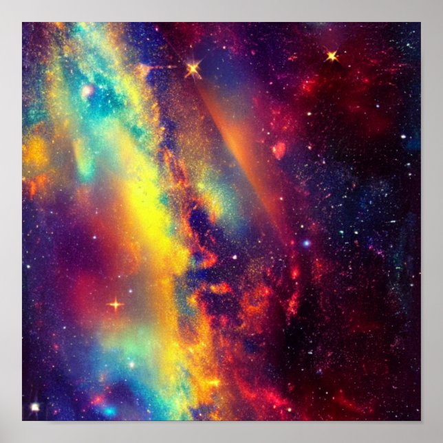 Vibrant Nebula Poster (Front)
