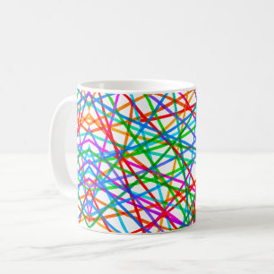 Vibrant Neon Chaos Coffee Mug