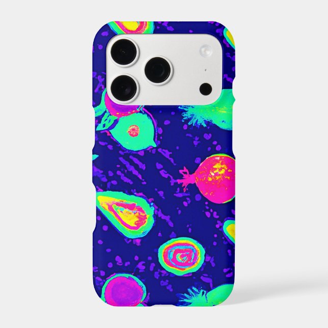 Vibrant Neon Fruits Pattern Design (Back)