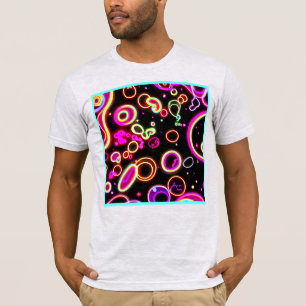 Vibrant Neon Glow Pattern T-Shirt