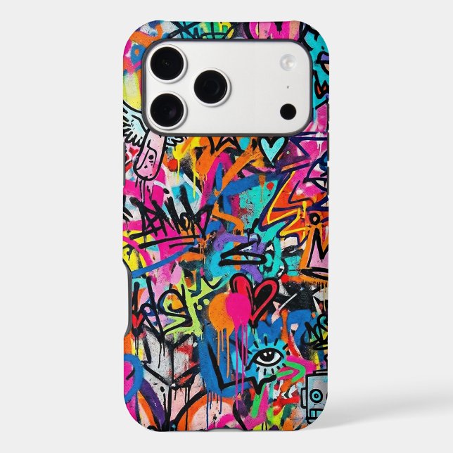 Vibrant Neon Graffiti Pattern iPhone (Back)