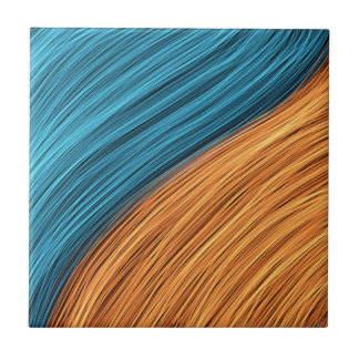 Vibrant Neon Light Strands of Blue and Orange Tile