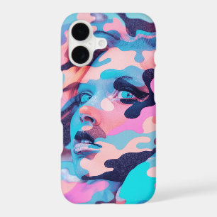 Vibrant Neon Pastel Camo Abstract Phone Case