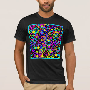 Vibrant Neon Pattern Art Design T-Shirt