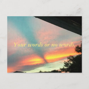 Vibrant Night Sky Pink Yellow Orange Blue Postcard