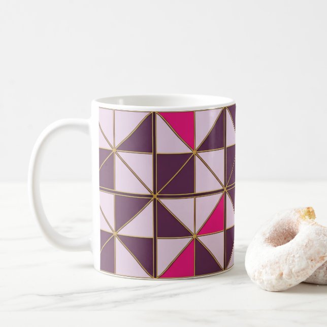 Vibrant Nubian Geometric Coffee Mug (With Donut)