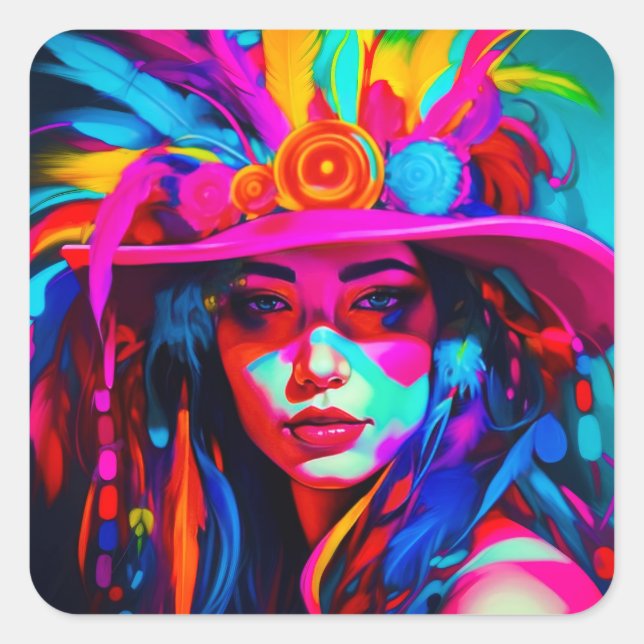 Vibrant Nuse Square Sticker (Front)