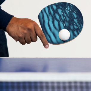 Vibrant Ocean Current Texture Ping Pong Paddle