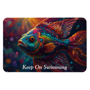 Vibrant Ocean Life: Colourful Fish Swimming  Magnet