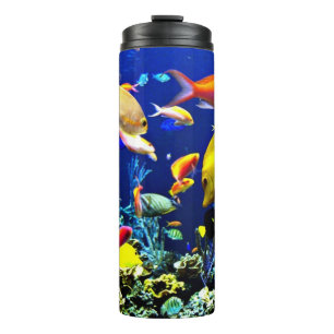 Vibrant ocean life thermal tumbler