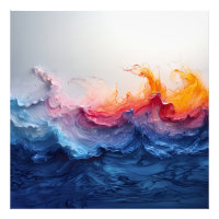 Vibrant Ocean Wave Resin Surge Glow