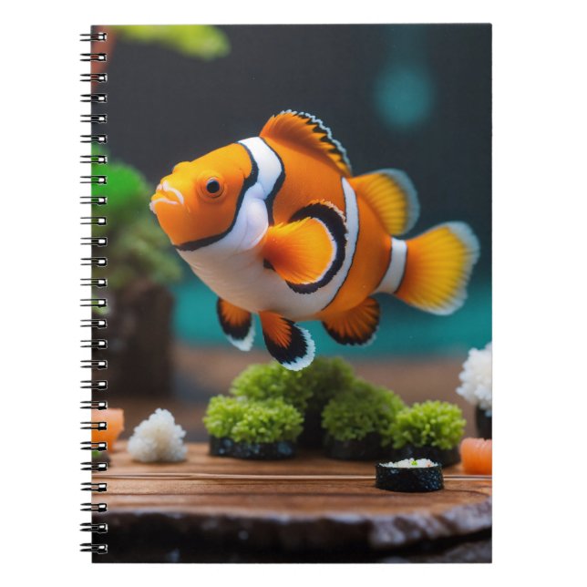 Vibrant Ocellaris Clownfish Notebook (Front)