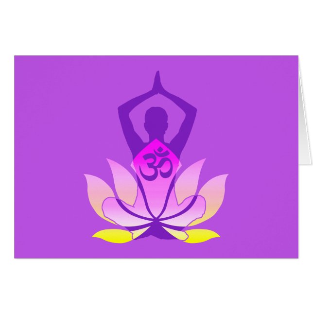 Vibrant OM Namaste Spiritual Lotus Flower Yoga (Front Horizontal)