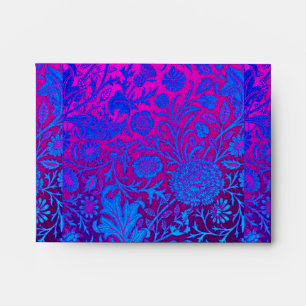 Vibrant, ombre, art nouveau,William Morris,purple, Envelope