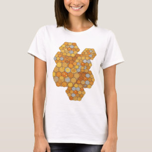 Vibrant Orange ABSTRACT ART Artistic Motif T-Shirt