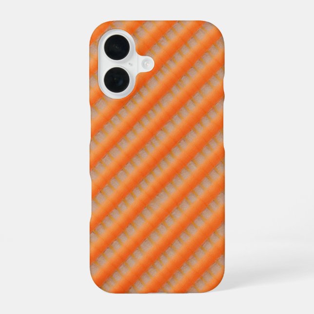 Vibrant Orange Diagonal Stripe Texture Phone Case (Back)
