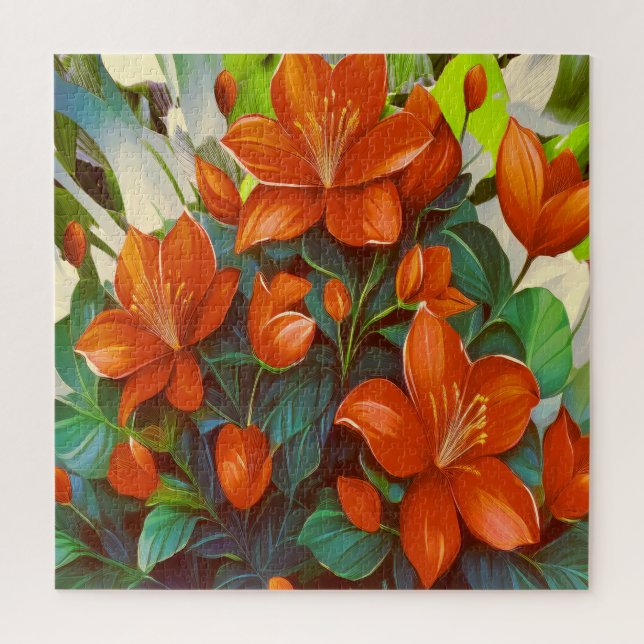 Vibrant Orange Flower  Jigsaw Puzzle (Vertical)