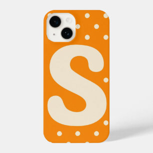 “Vibrant Orange Phone Cover with Bold White trendy