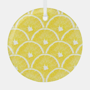 Vibrant Orange Pulp Background Pattern Glass Tree Decoration