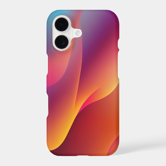 Vibrant Orange & Purple Abstract Wave Gradient  (Back)