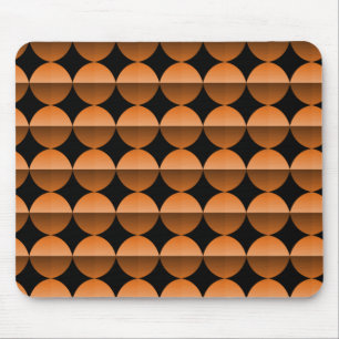 Vibrant Orange Retro Flair Mousepad