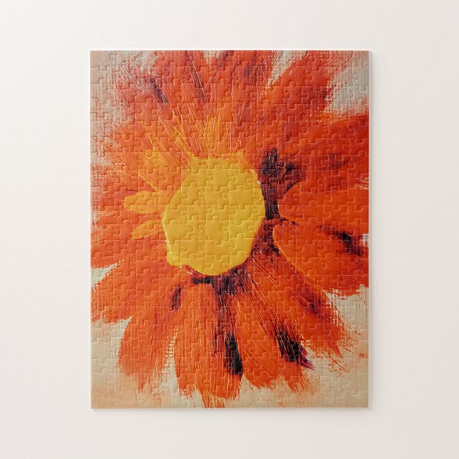 Vibrant Orange Sunflower Jigsaw Puzzle (Vertical)