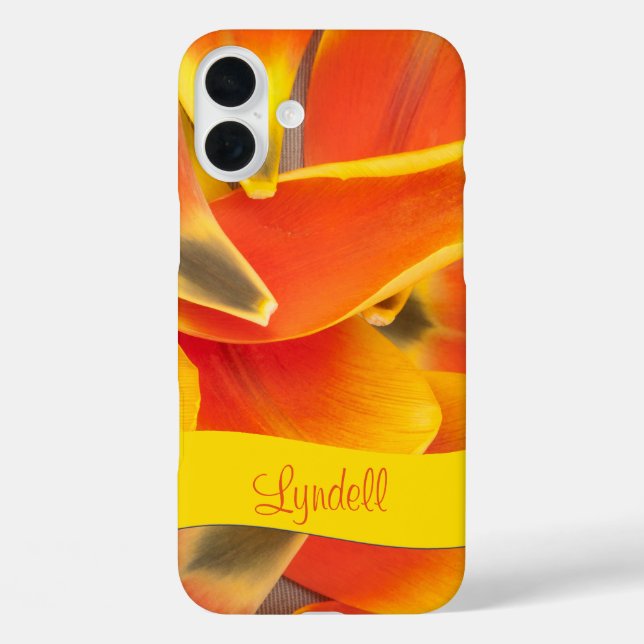 Vibrant Orange Tulip Petals Photograph Case-Mate iPhone Case (Back)