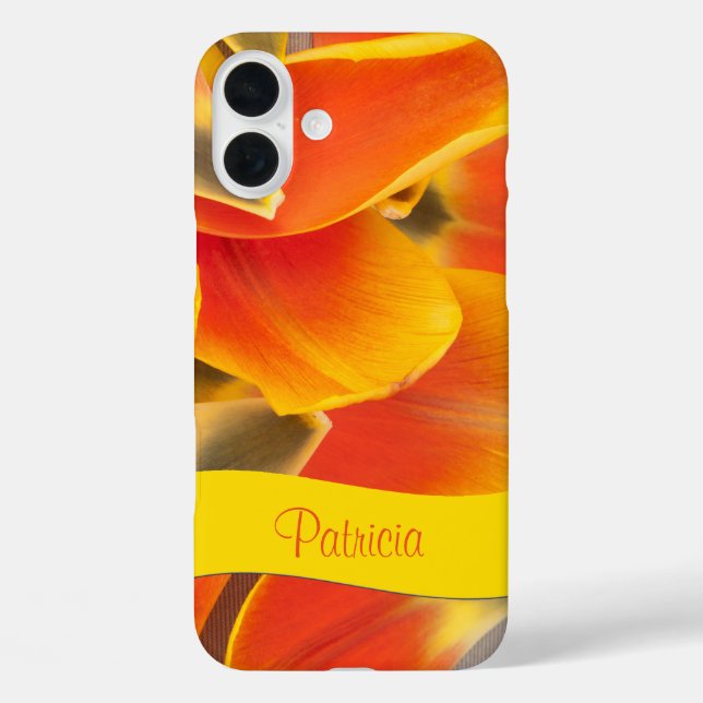 Vibrant Orange Tulip Petals Photograph Case-Mate iPhone Case (Back)