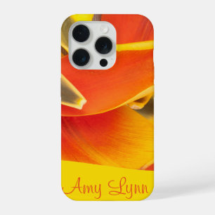Vibrant Orange Tulip Petals Photograph iPhone 15 Pro Case