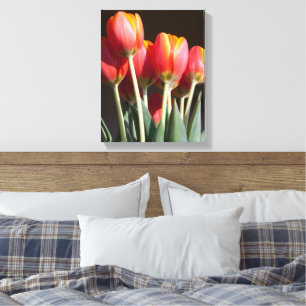 Vibrant Orange Tulip Photograph Canvas Print