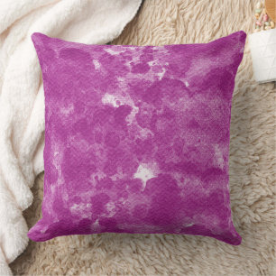 Vibrant Orchid Magenta Watercolor Art Cushion