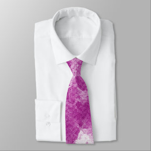 Vibrant Orchid Magenta Watercolor Art Tie