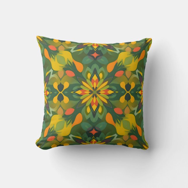 Vibrant Organic Digital Print Pillow (Front)