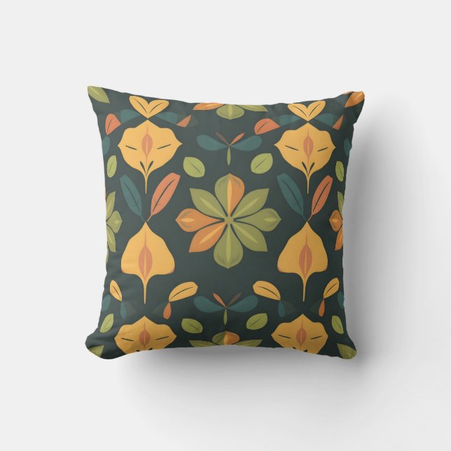 Vibrant Organic Pillow - Seamless Digital Print (Front)